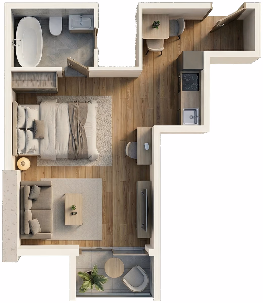 תוכנית סטודיו · Unit 05 ב־Rockhill Tower
