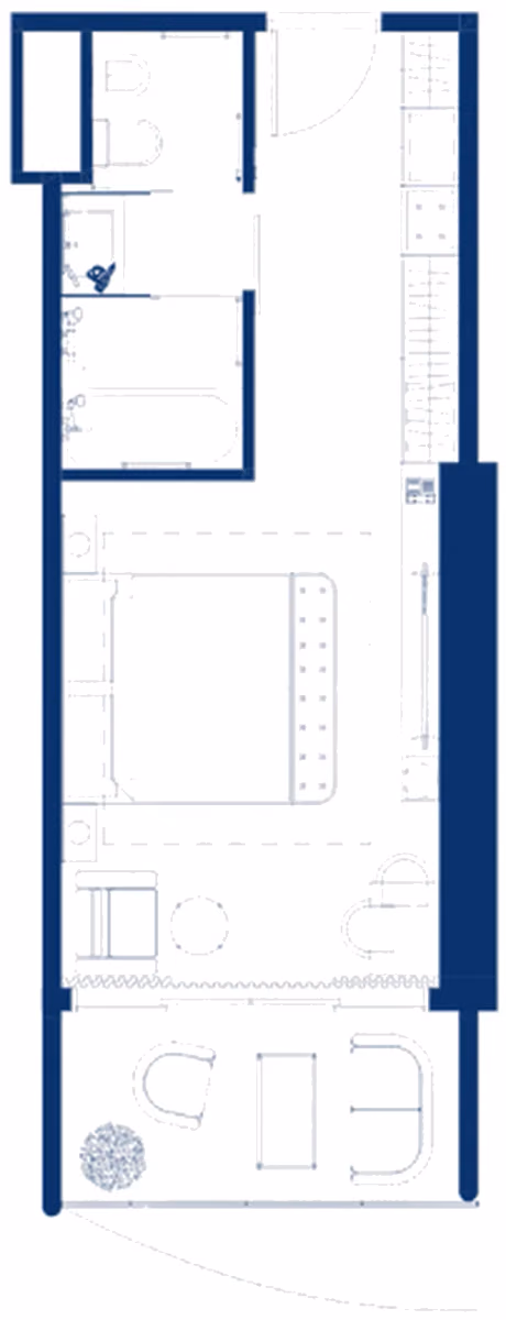 תוכנית חדר מלון · Hotel Room #11, #17 ב־Origami Island, אי אמבסדורי, בטומי