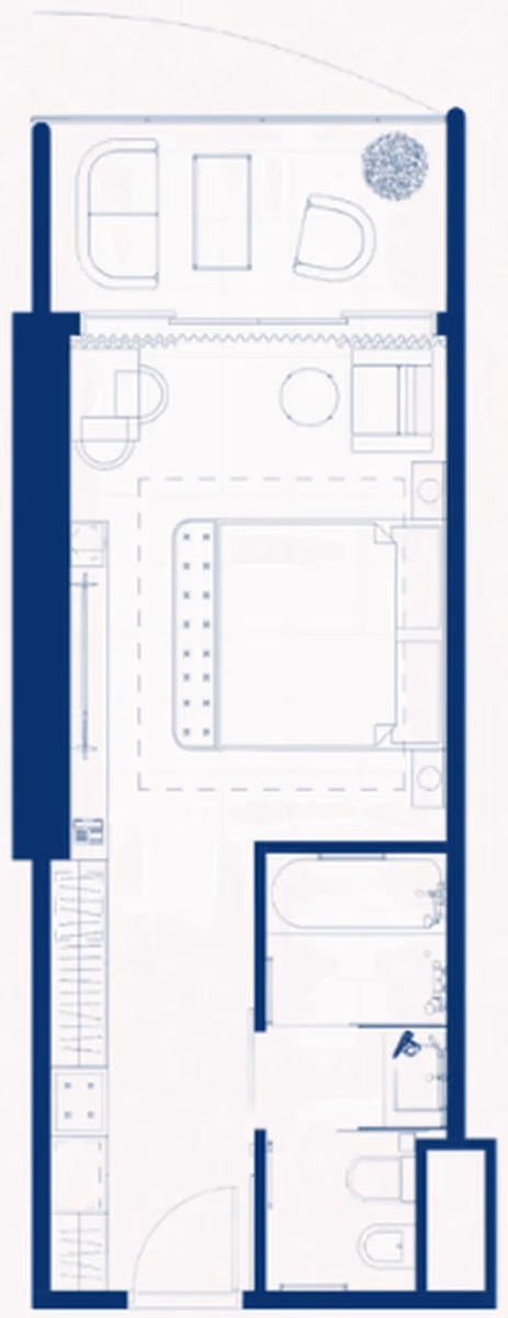 תוכנית חדר מלון · Hotel Room #2, #26 ב־Origami Island, אי אמבסדורי, בטומי