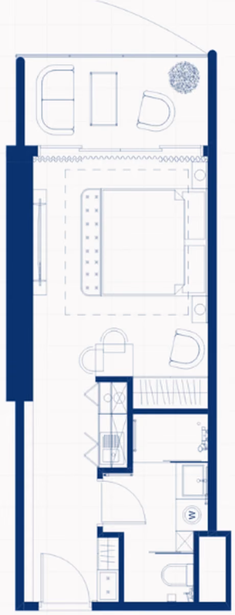 תוכנית סטודיו · Residence #4-9, #18-23 ב־Origami Island, אי אמבסדורי, בטומי