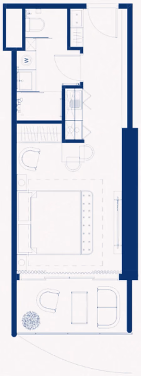 תוכנית סטודיו · Residence #11, #16 ב־Origami Island, אי אמבסדורי, בטומי