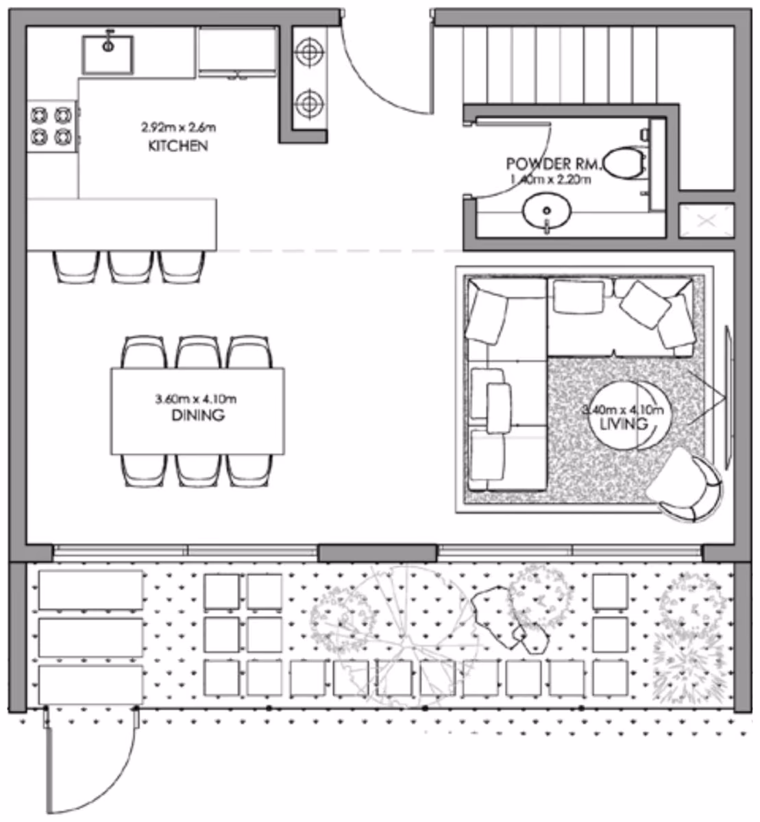 תוכנית 2 חדרי שינה · דופלקס · Duplex Type A ב־נדל"ן להשקעה Ajmal Makan Blue Beach Residence, באזור Waterfront City, שארג’ה (קומת קרקע)