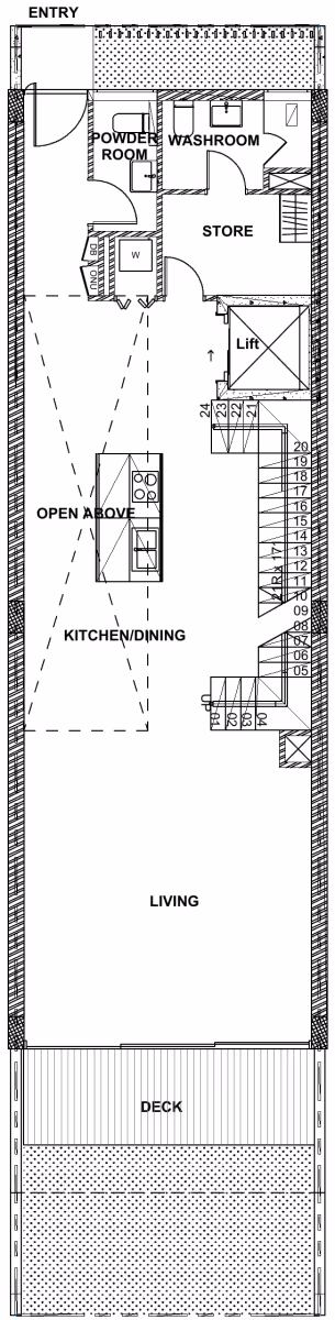 תוכנית 3 חדרי שינה · טאון האוס · Town House ב־נדל"ן להשקעה Brabus Island The Villas, באזור Al Raha, אבו דאבי (קומת קרקע)