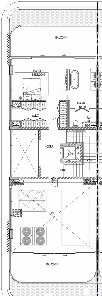 תוכנית 5 חדרי שינה · וילה · Twin Villa ב־נדל"ן להשקעה Brabus Island The Villas, באזור Al Raha, אבו דאבי (קומה שנייה)