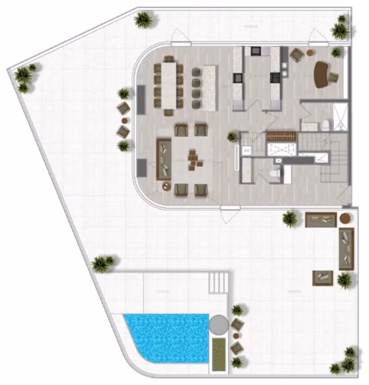 תוכנית 3 חדרי שינה · דופלקס · Duplex 3 Bedroom_04 ב־נדל"ן להשקעה A1LA Residence, באזור Al Reem Island, אבו דאבי (קומה תחתונה)