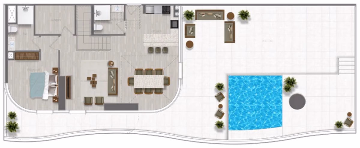 תוכנית 3 חדרי שינה · דופלקס · Duplex 3 Bedroom_07 ב־נדל"ן להשקעה A1LA Residence, באזור Al Reem Island, אבו דאבי (קומה תחתונה)