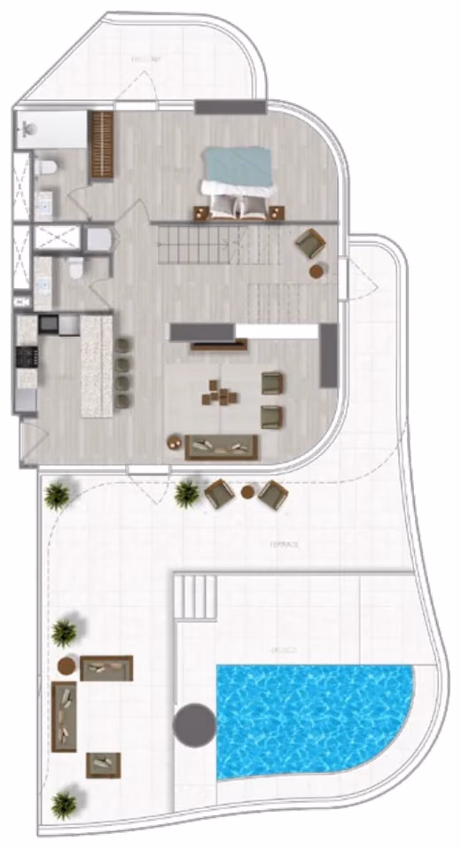 תוכנית 3 חדרי שינה · דופלקס · Duplex 3 Bedroom_09 ב־נדל"ן להשקעה A1LA Residence, באזור Al Reem Island, אבו דאבי (קומה תחתונה)