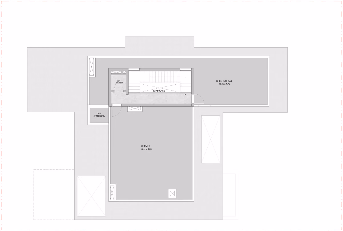 תוכנית 5 חדרי שינה · וילה · 5A ב־נדל"ן להשקעה Sobha Coral Beach Villas, באזור Siniya Island, אום אל קוואיין (גג)